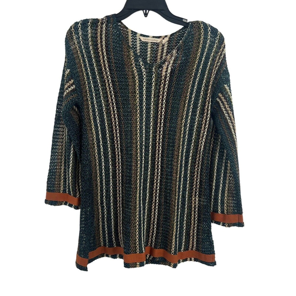 Soft Surroundings Open Knit Sweater Petite Small